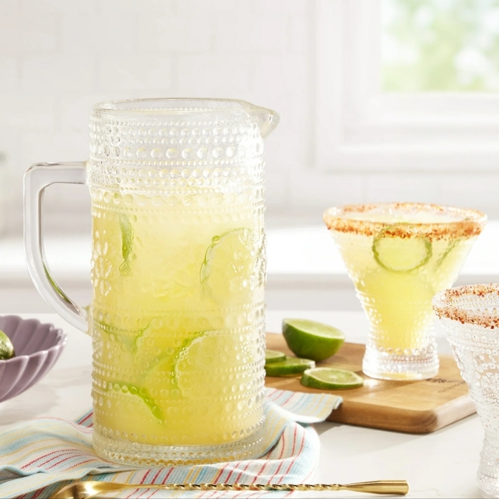 💕 2025 5 Piece Set Coctail Glasses And Pitcher by The Pioneer Woman